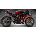 BST Star TEK Carbon Fiber Rear Wheel for the Ducati 1299 / 1199 / V4 /V2 Panigale, 1098 / 1198,  Streetfighter 1098/V4/V2, Supersport, Multistrada 1200, 1260, V4 Pikes Peak, Monster 1200, and Norton V4SV / V4CR  - 6.0 x 17